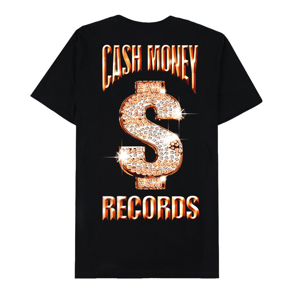Cash Money Logo - Cash Money Gold Logo Black T Shirt