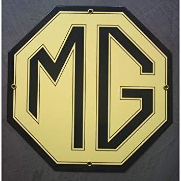 English Garage Logo - Inconnu Unknown mg Car Plate English Tole Enamel Deco Garage