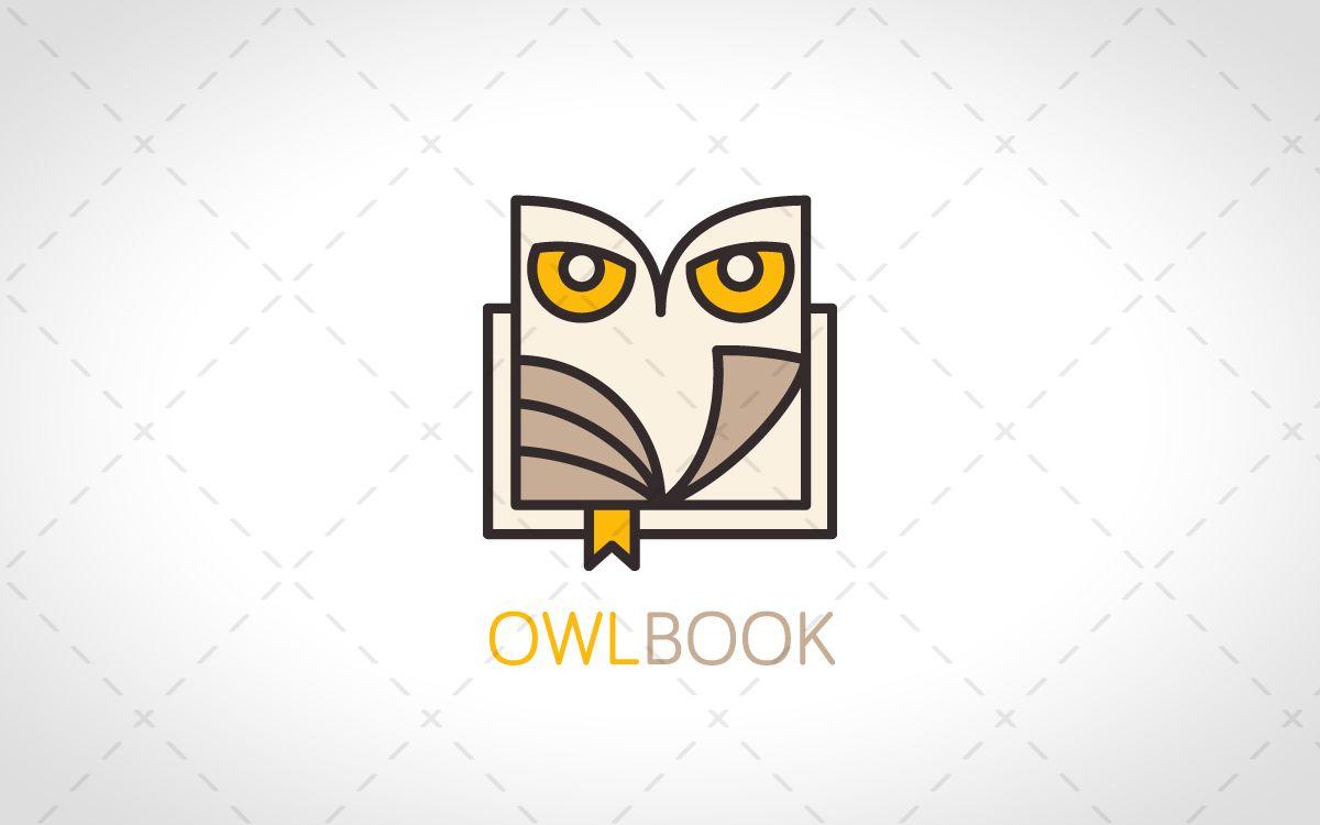 Owl Book Logo - Owl Logo. Clever Owl Book Logo