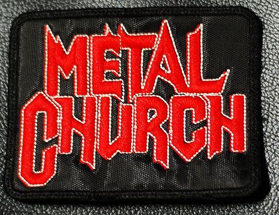 Red and Grey Church Logo - Metal Church Logo Embroidered Patch