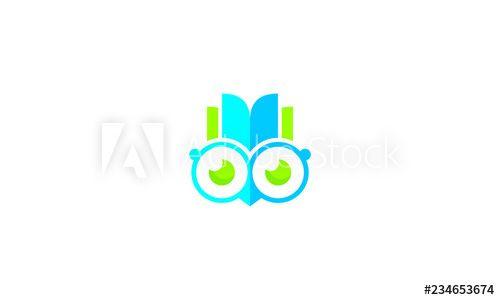 Owl Book Logo - owl book logo icon vector this stock vector and explore