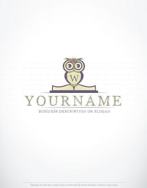 Owl Book Logo - Exclusive design: Education owl logo + Compatible FREE Business Card