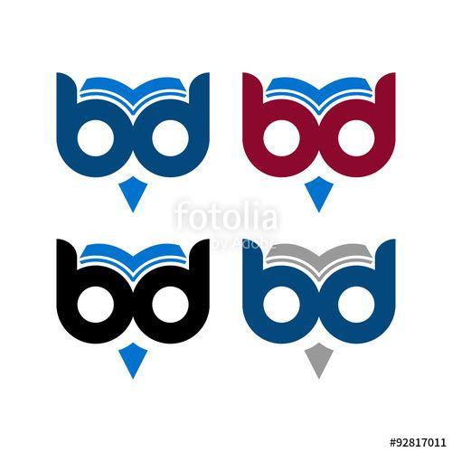 Owl Book Logo - B Owl Education with Book - Mascot Logo