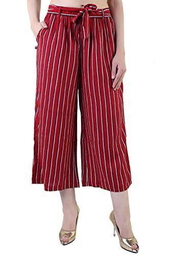 Woman with Red Lines Logo - Amazon.com: Red Lines Rayon Culottes Pants, Capri, Short Trouser for ...