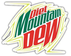 Diet Dew Logo - Diet Mountain Dew Logo Sticker Car Bumper Decal - 3'', 5'' or 6'' | eBay