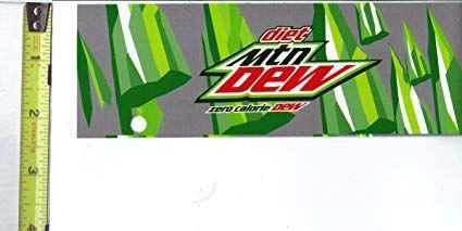 Diet Dew Logo - Amazon.com : Large Rectangle Size Diet Mt. Mountain Dew LOGO Soda
