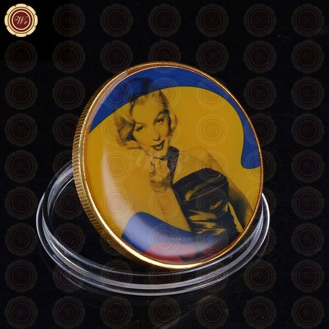 Famous Movie Logo - Film Superstar Normal Gold Commemorative Coin Marilyn Monroe Design ...