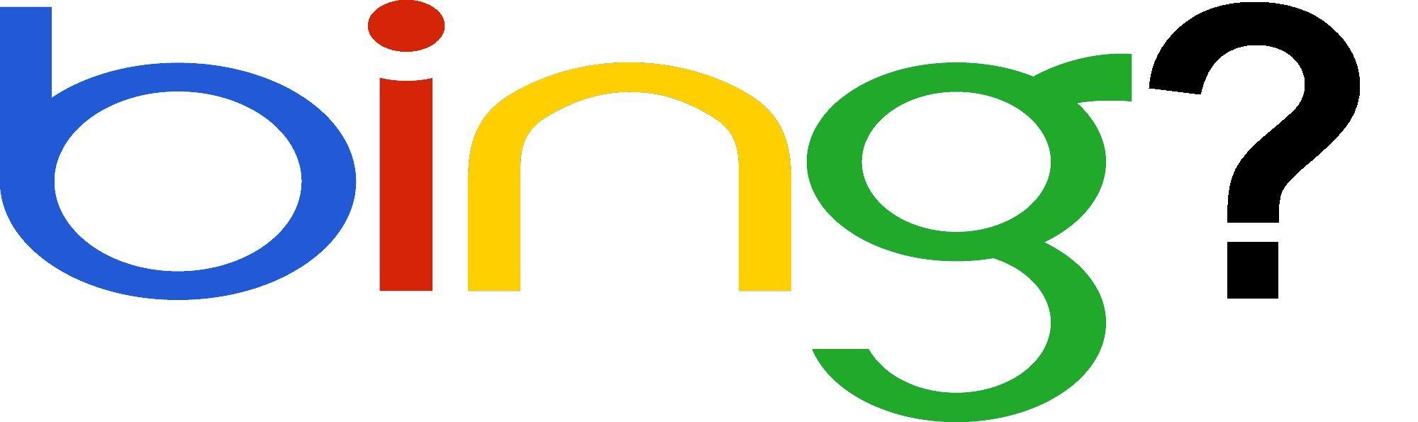 Bing First Logo - Bing Logo With Google Colors Question Mark