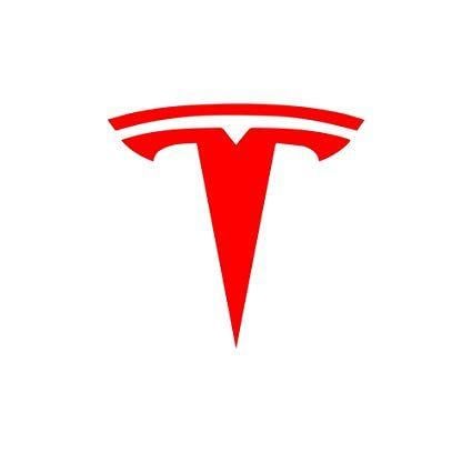 Tesla Red Logo - Tesla Logo Macbook Laptop Car Die Cut Vinyl Decal ( Red)