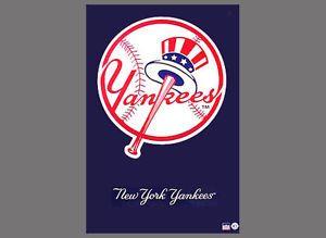 New York Yankees Team Logo - New York Yankees HAT AND BAT Official Classic Team Logo MLB Baseball ...