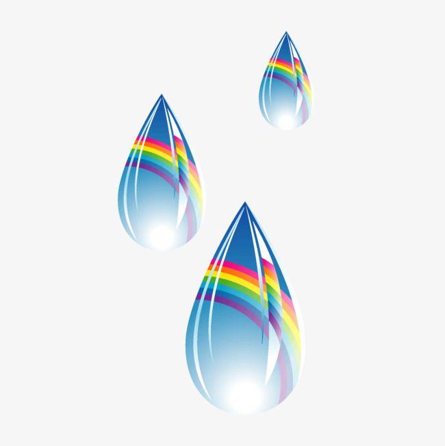 Rainbow Water Logo - Rainbow Water Drops, Water Clipart, Drop, Rainbow PNG Image