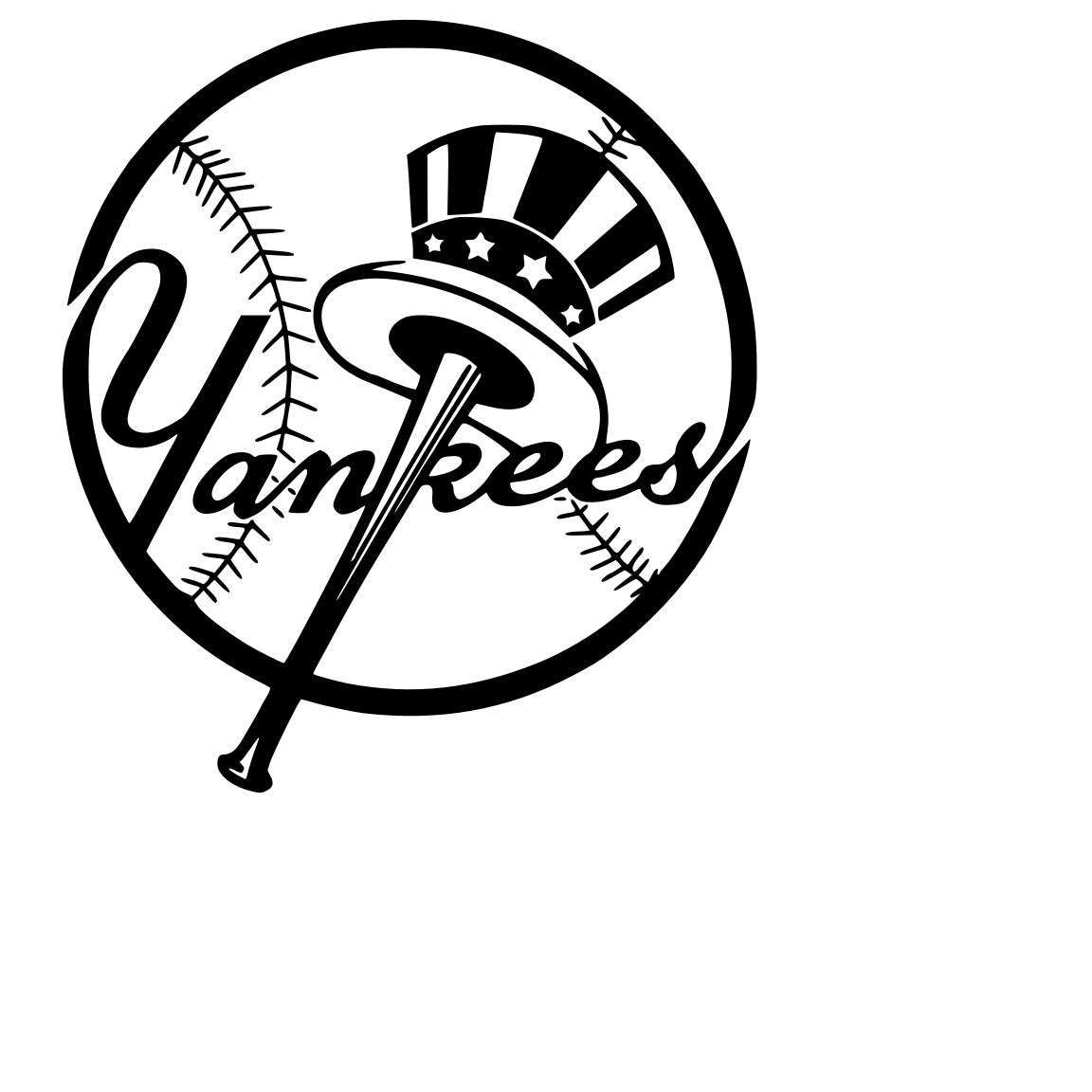 New York Yankees Team Logo - Dropbox - Yankees.svg | Vinyl | New York Yankees, MLB, Baseball