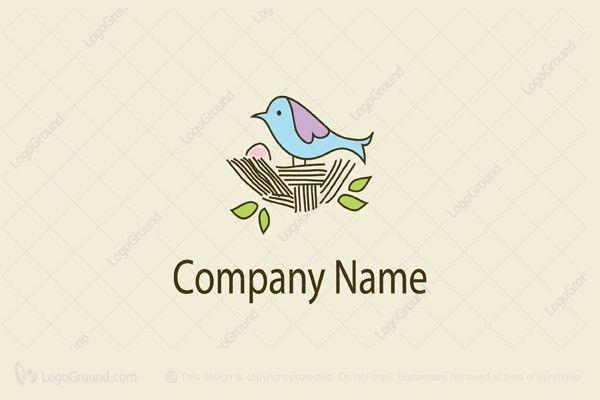 Birds Nest with Company Logo - Exclusive Logo 73974, Bird Nest Logo | Buy Logo Design | Nest logo ...