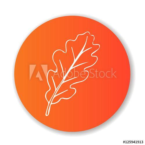 Red Oak Leaf in Circle Logo - oak leaf icon. vector this stock vector and explore similar