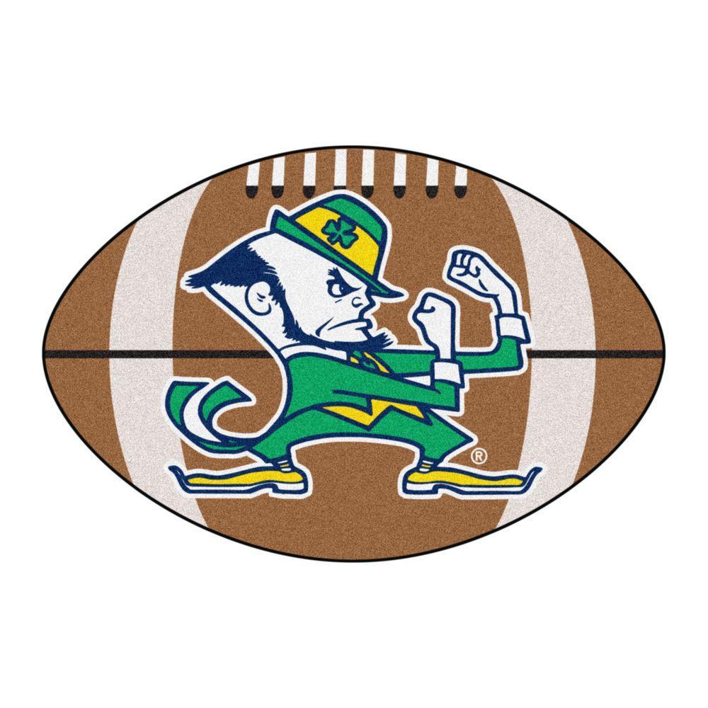 Notre Dame Logo - FANMATS NCAA Notre Dame Irish Logo Brown 2 ft. x 3 ft. Specialty ...