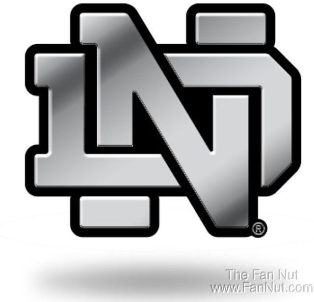 Notre Dame Logo - Notre Dame Fighting Irish Logo 3D Chrome Auto Decal Sticker Truck