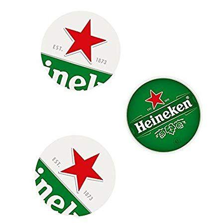 Heineken Logo - Heineken Beer Coasters, Cool Drinks Mats With Heineken