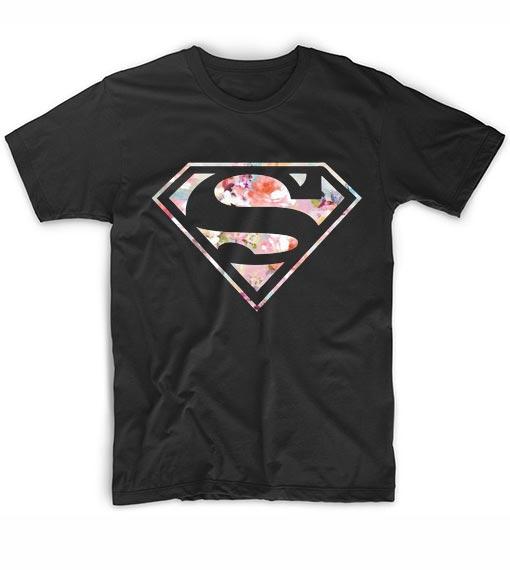 Superman Flower Logo - Superman Logo Flower T Shirt Custom T Shirts No Minimum