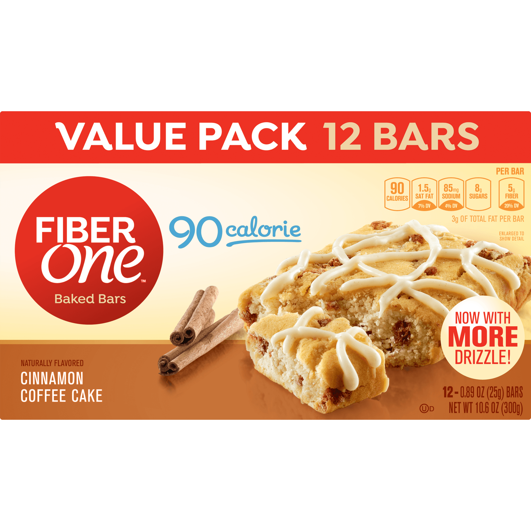 Fiber One Logo - Fiber One 90 Calorie Cinnamon Coffee Cake 12 Fiber Bars