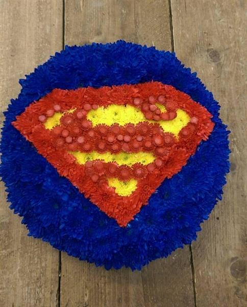 Superman Flower Logo - superman logo - Funeral Flowers North Hykeham