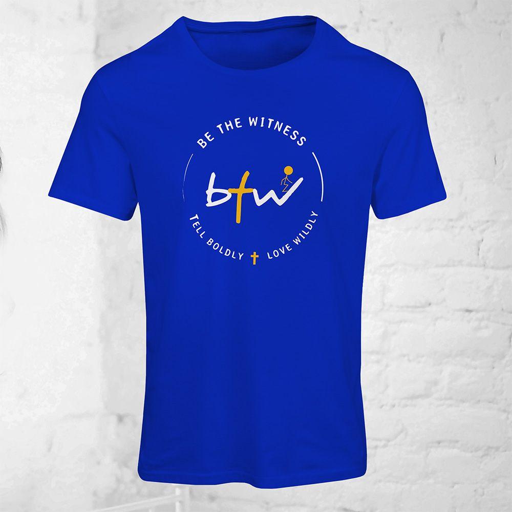 BTW Logo - Christian T-shirt. “Be the Witness Logo” – Royal Blue – Unisex | Be ...