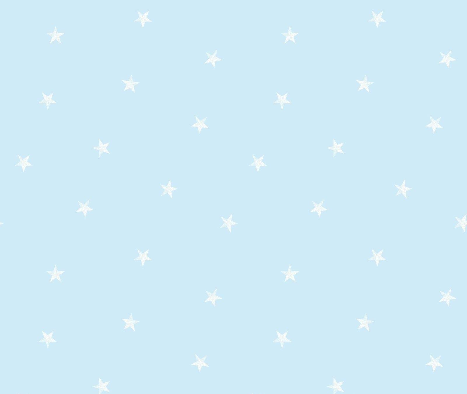 Blue and White Star Logo - BLUE WHITE STARS CHILDRENS BOYS GIRLS KIDS NURSERY BABY WALLPAPER
