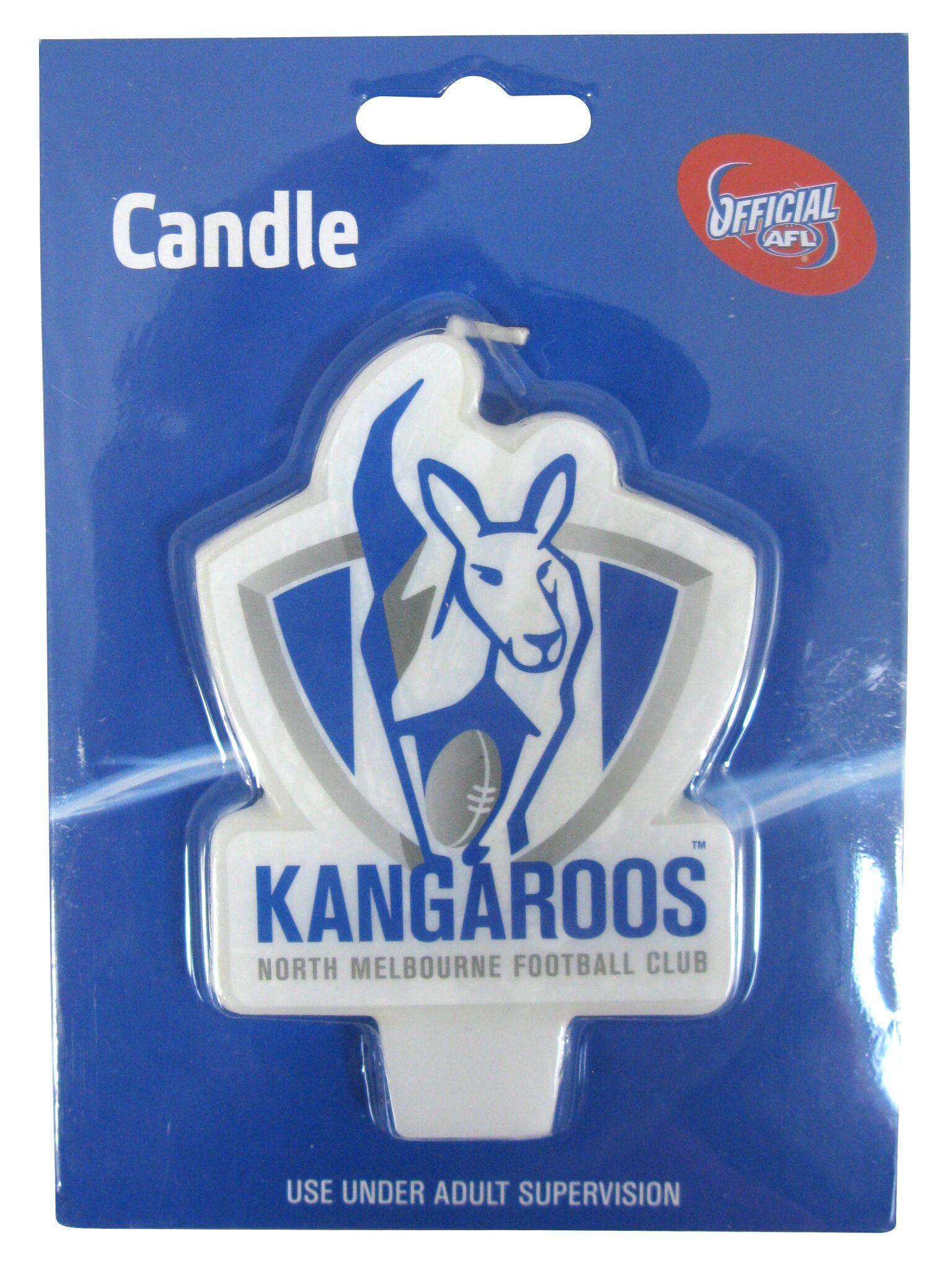 Kangaroos Football Logo - North Melbourne Kangaroos AFL Football Team Logo Candle Birthday