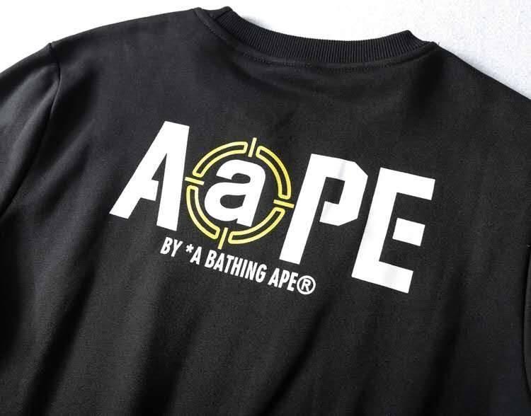 Aape Bones Logo - Cheap AAPE Ape Head Bones Letter Logo Black Sweatshirt and New T ...