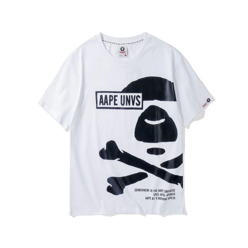 Aape Bones Logo - aape by a bathing ape logo print cotton t-shirts mens black,bape ...