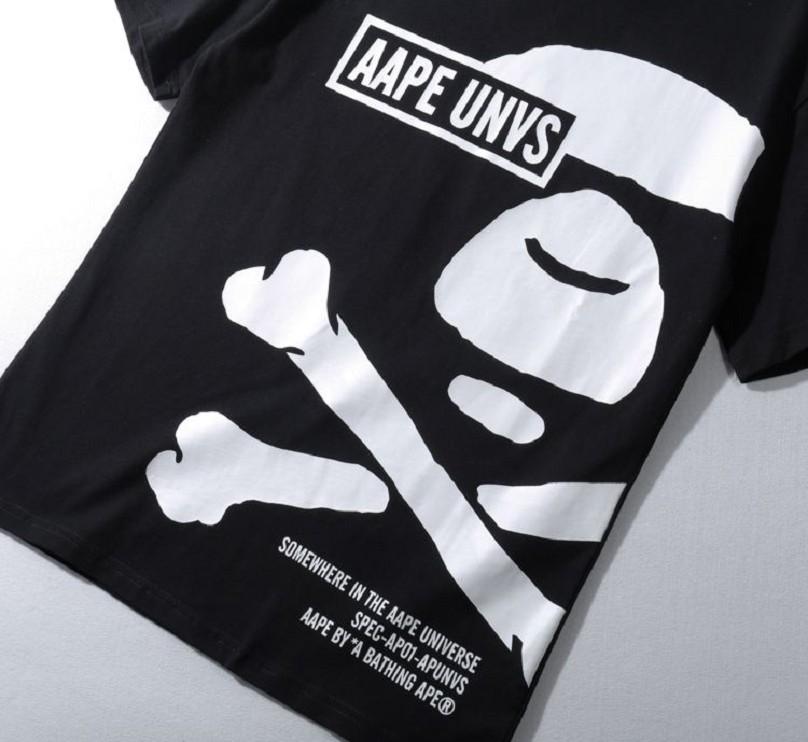 Aape Bones Logo - aape by a bathing ape x bone logo print cotton t-shirts mens black ...