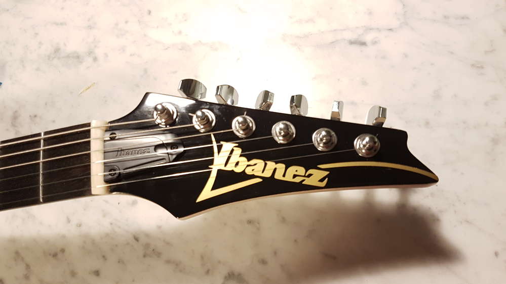 Gold Bass Logo - Ibanez RG Guitar HeadStock Logo Sticker - HMCustom Online Shop