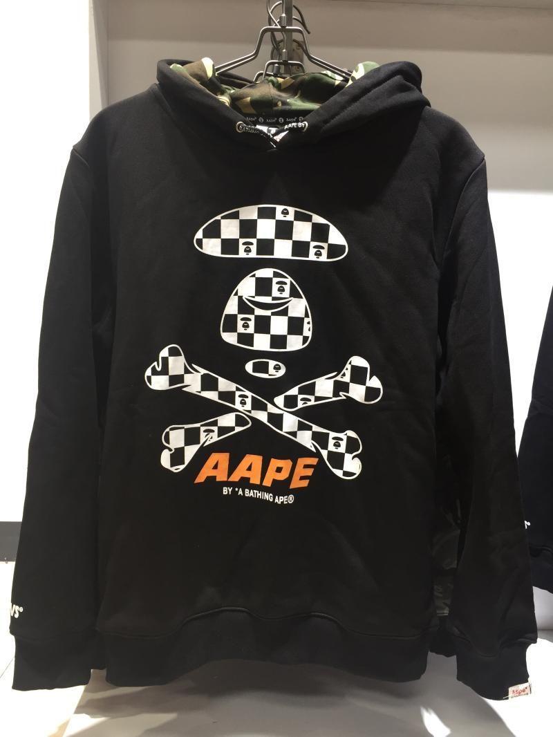 Aape Bones Logo - AAPE NOW BAPE WEELAND SKULL BONE PLAID PRINT HOODIE SWEATSHIRT #bape ...