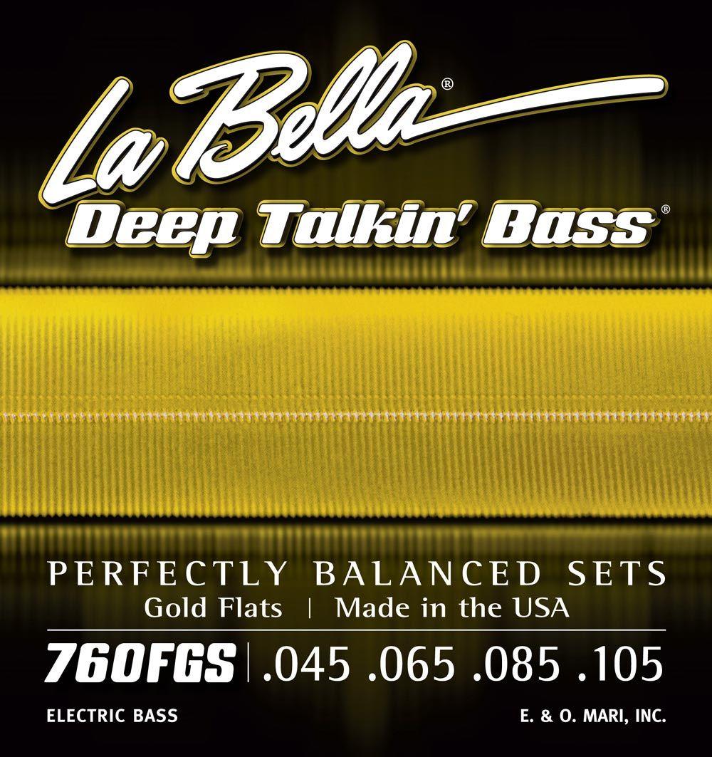 Gold Bass Logo - La Bella Deep Talkin' Gold Flats Bass Strings 760FGS 4-String ...