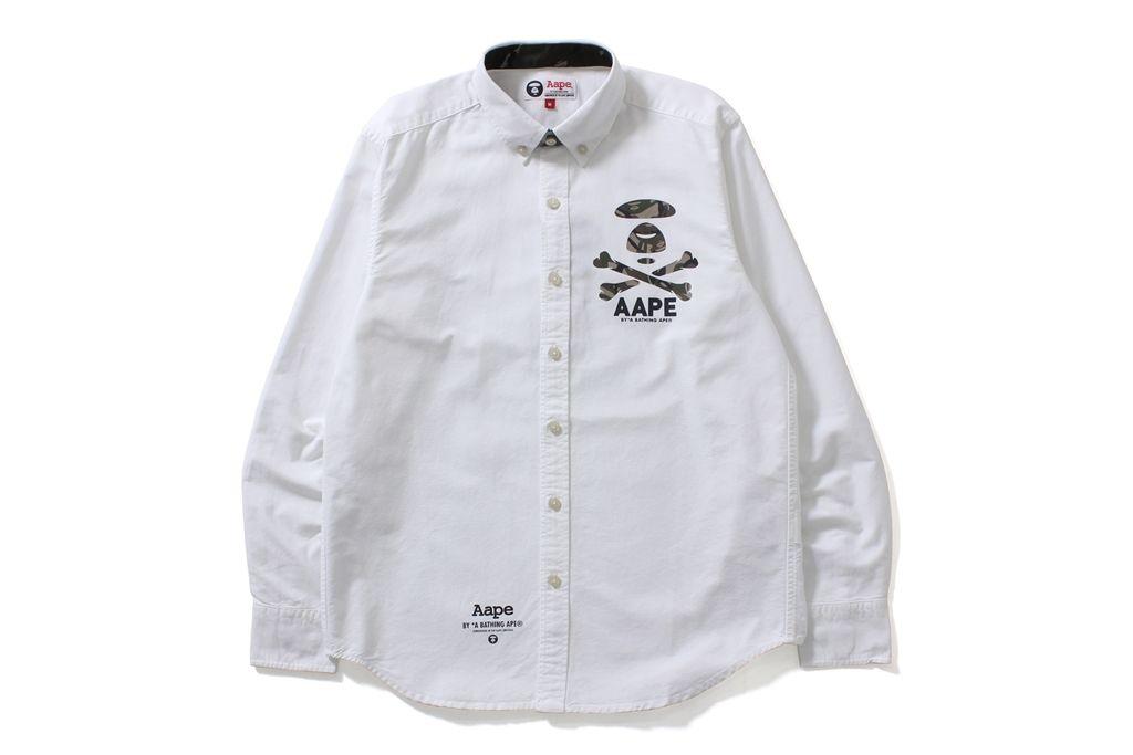 Aape Bones Logo - Aape By A Bathing Ape Camo X Bone Shirt Online Shop