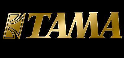 Gold Bass Logo - TAMA DRUMS LOGO 9 X 2 GOLD CHROME logo DIE CUT sticker decal