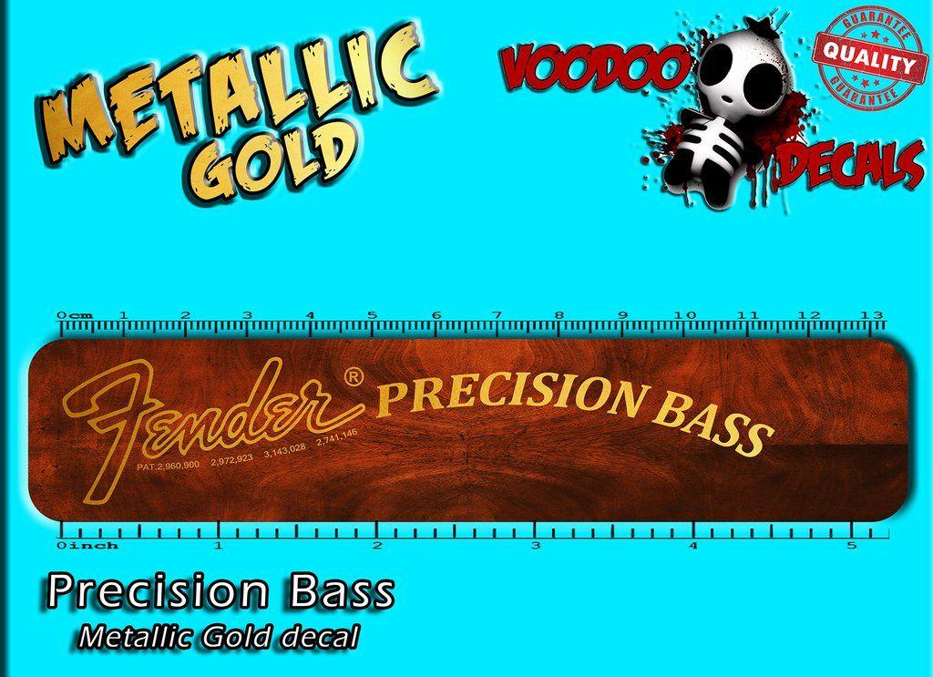 Gold Bass Logo - Precision Bass - All Gold – Voodoo Decals
