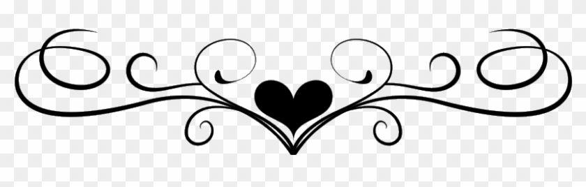 Heart Scroll Black and White Logo - Scroll Sticker - Heart Scroll Clip Art - Free Transparent PNG ...