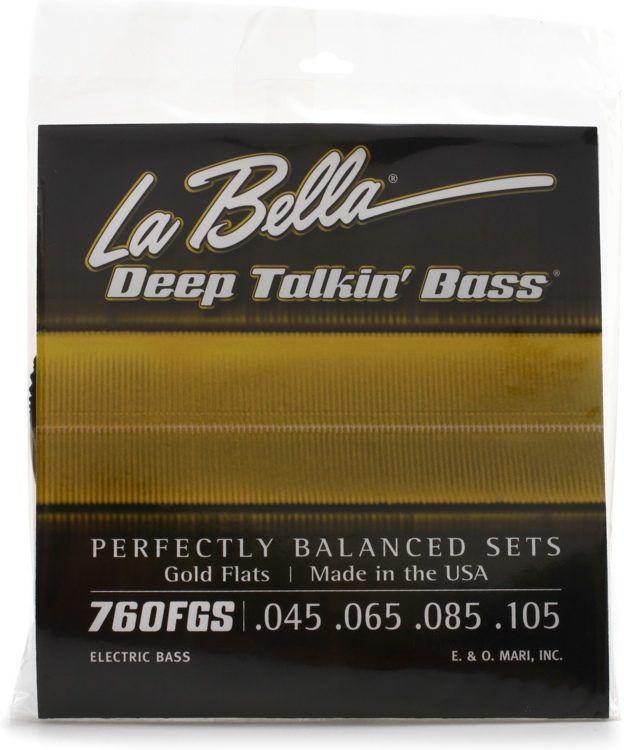 Gold Bass Logo - La Bella Deep Talkin' Bass Gold Flats Electric Bass Strings - 4 ...