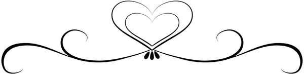 Heart Scroll Black and White Logo - Heart Scroll Free Clipart