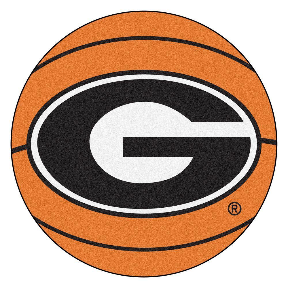 Orange G Logo - FANMATS NCAA University of Georgia G Logo Orange 2 ft. x 2 ft. Round ...