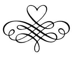 Heart Scroll Black and White Logo - decorative heart scrolls - Google Search | Inspiration | Cricut ...