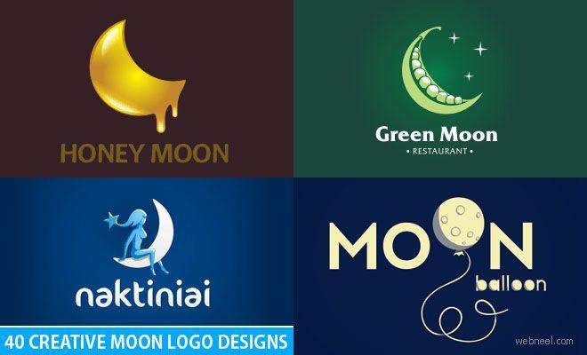 Green Moon Logo - 50 Creative Moon Logo Design examples for your inspiration