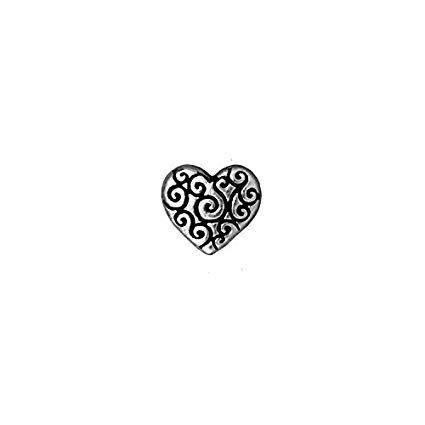 Heart Scroll Black and White Logo - Amazon.com: TierraCast Heart Scroll: Arts, Crafts & Sewing