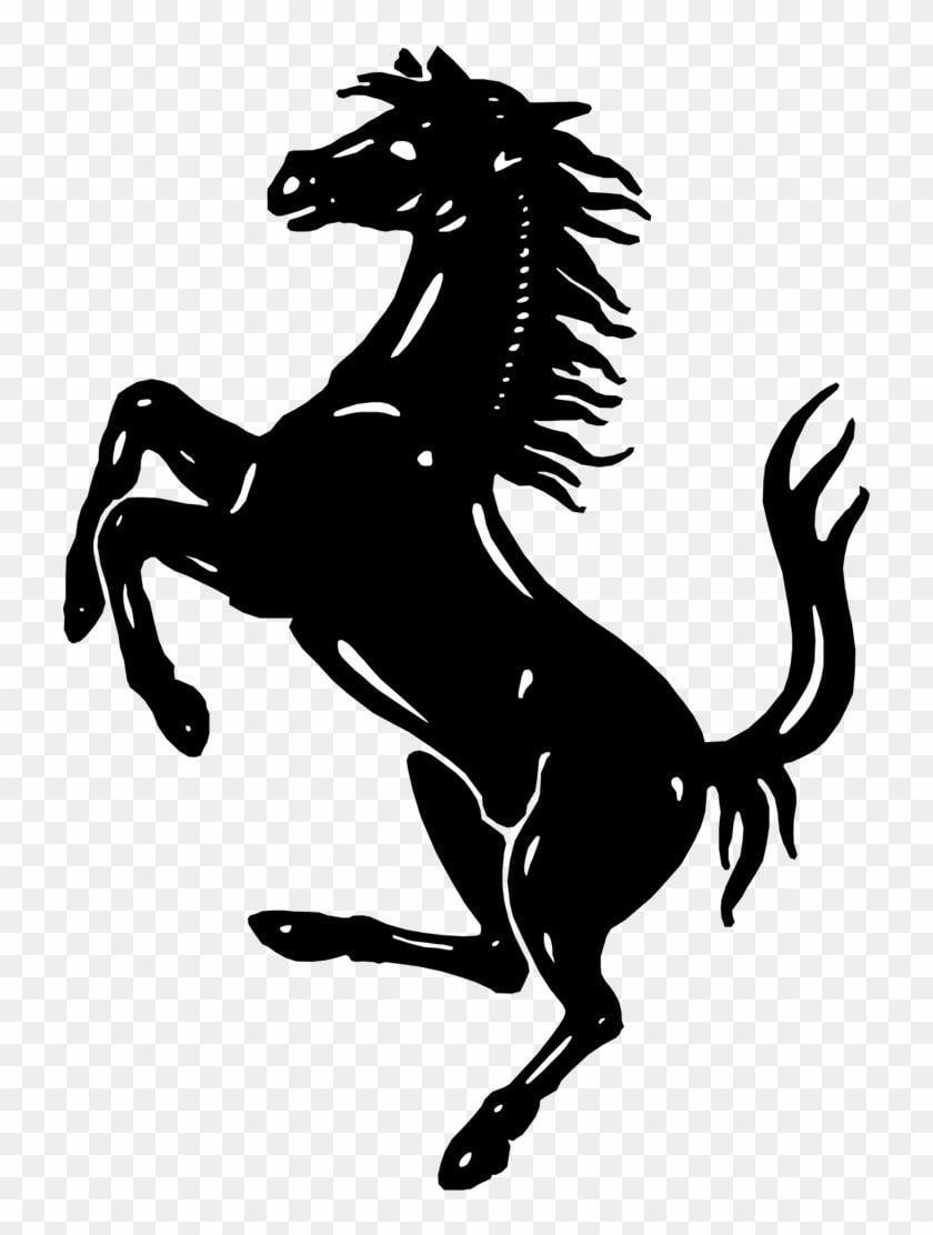 Ferrari Stallion Logo - Ferrari Horse Logo - Ferrari Logo Black And White - Free Transparent ...