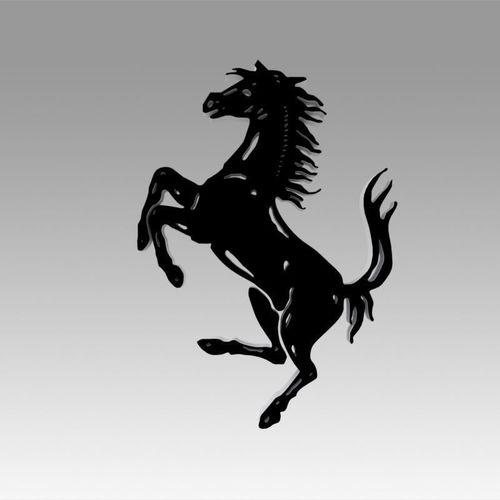 Ferrari Stallion Logo - 3D Ferrari horse logo