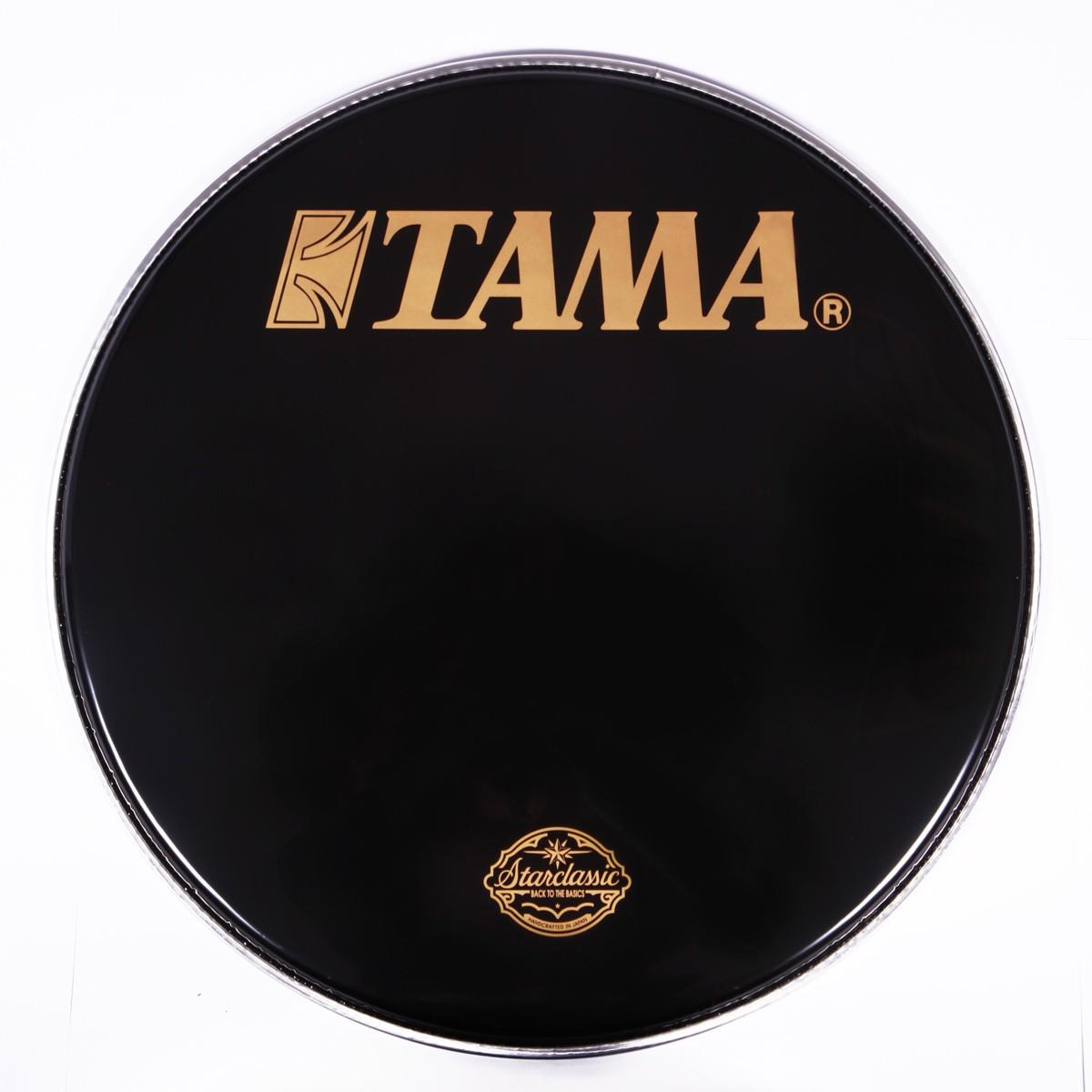 Gold Bass Logo - Tama Bassdrum Head 20 Black damping ring and golden Tama