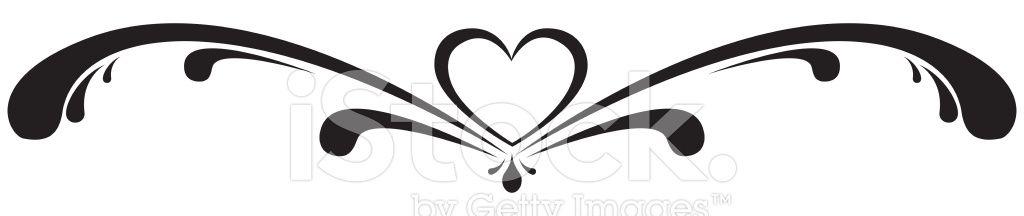 Heart Scroll Black and White Logo - LogoDix