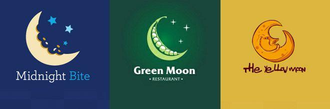 Green Moon Logo - 30 Creative Moon Logo Designs | Naldz Graphics