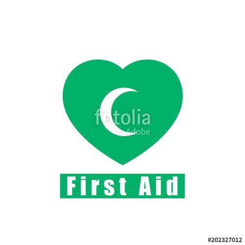 Green Moon Logo - first aid vector icon green moon icon for app and website