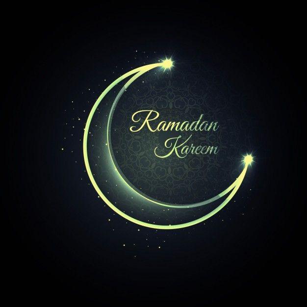 Green Moon Logo - Ramadan background with green moon Vector
